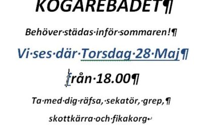 Städning badplatsen
