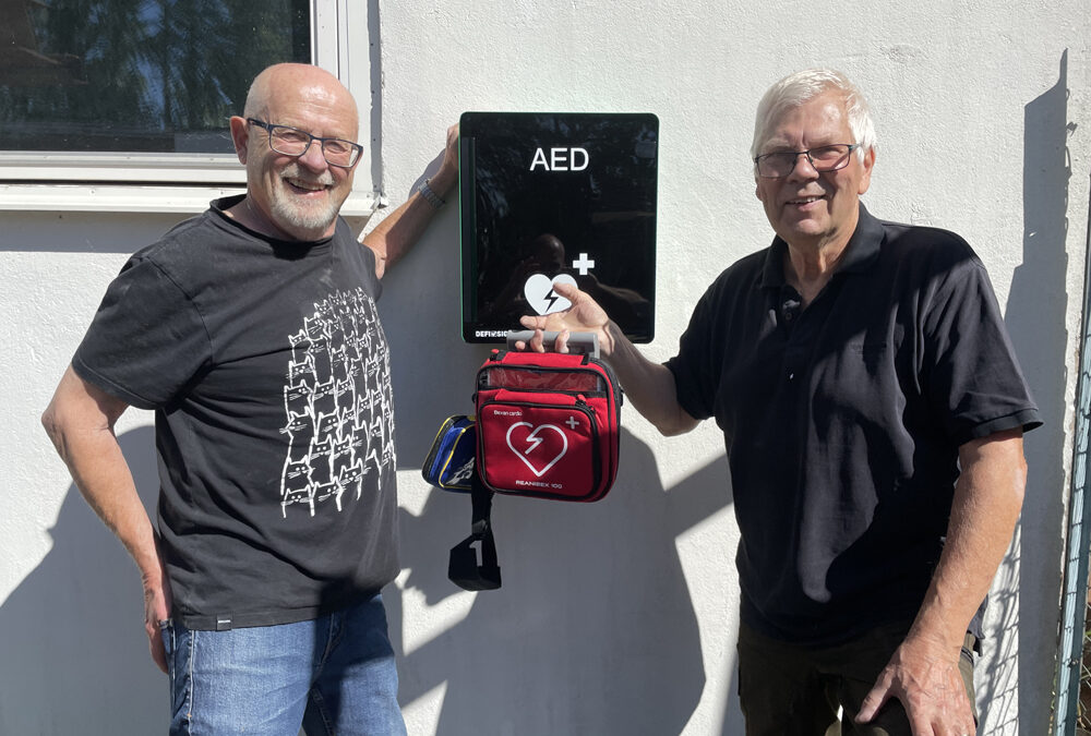 Hjärtstartaren på plats